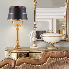 Luxurious European-Inspired Bedside Lamp.
