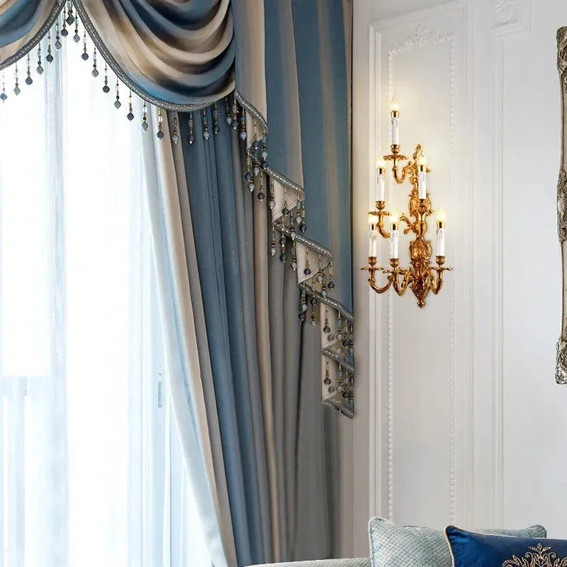 Luxurious European Style Copper Wall Light: French Elegance for Sophisticated Living Spaces.