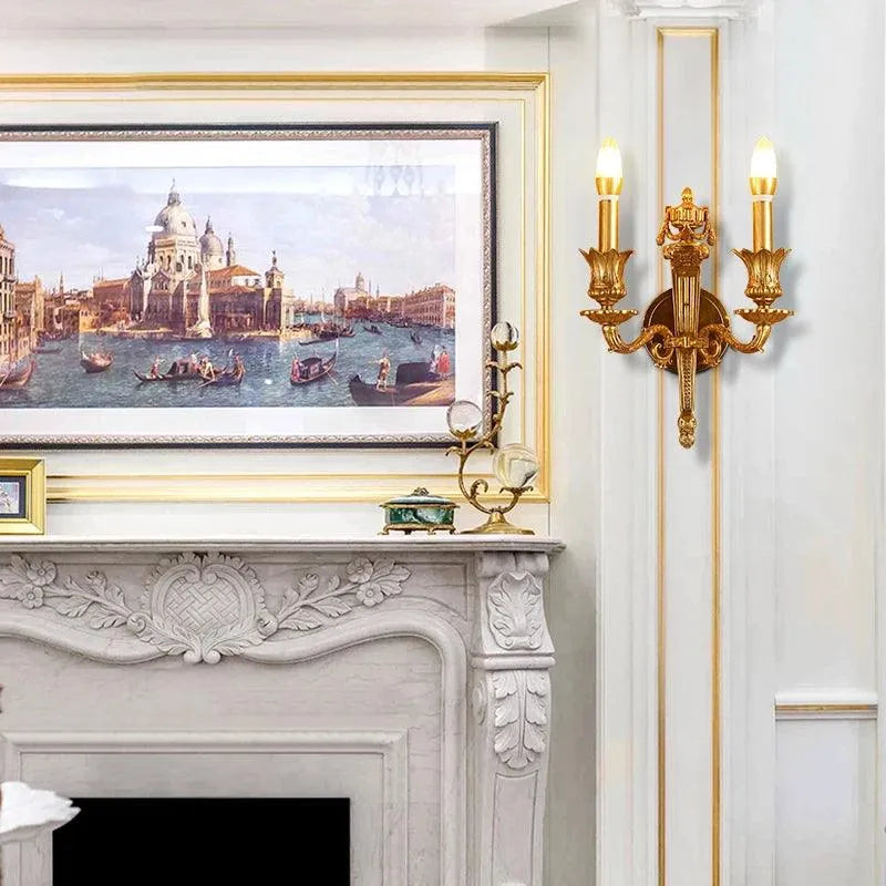Luxurious French Vintage-Inspired Full Copper Wall Lamp for Elegant Home Interiors. - BH Home Store