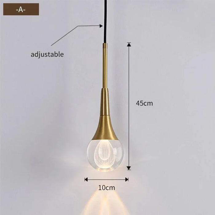 Luxurious Long Line Crystal Chandelier. - A / Warm light