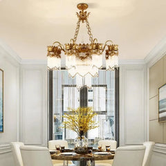 Luxury Brass Crystal Chandelier.