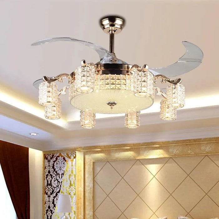 Crystal Ceiling Fans with LED Lights. - Model 2 / 110V