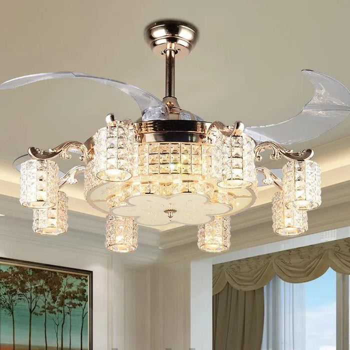 Crystal Ceiling Fans with LED Lights. - Model 1 / 110V