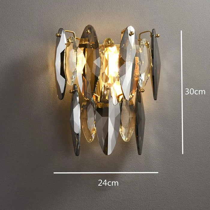 Luxury Hanging Crystal Chandelier. - Wall lamp / Warm white