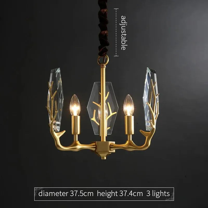 luxury Gold Crystal Chandelier. - BH Home Store