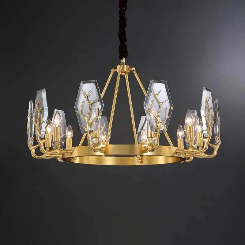 luxury Gold Crystal Chandelier. - BH Home Store