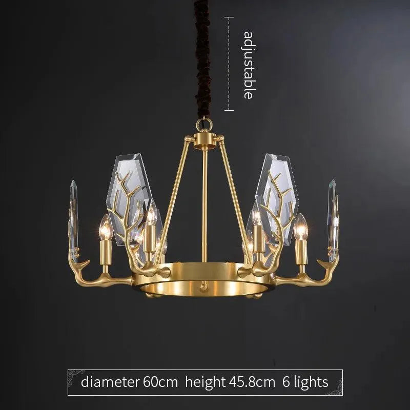 luxury Gold Crystal Chandelier. - BH Home Store