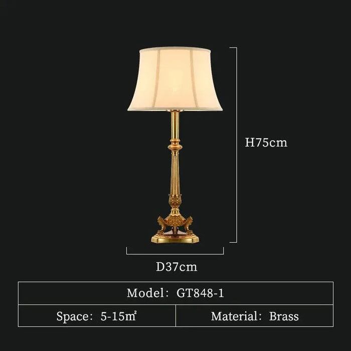 Majestic Antique Copper Desk Lamp. - D37 H75cm