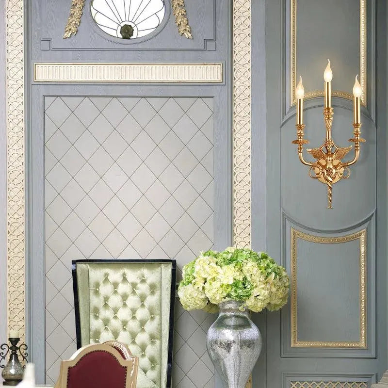 Majestic Bedside Wall Lamp Featuring French Vintage Angel Design for Villa and Apartment. - BH Home Store