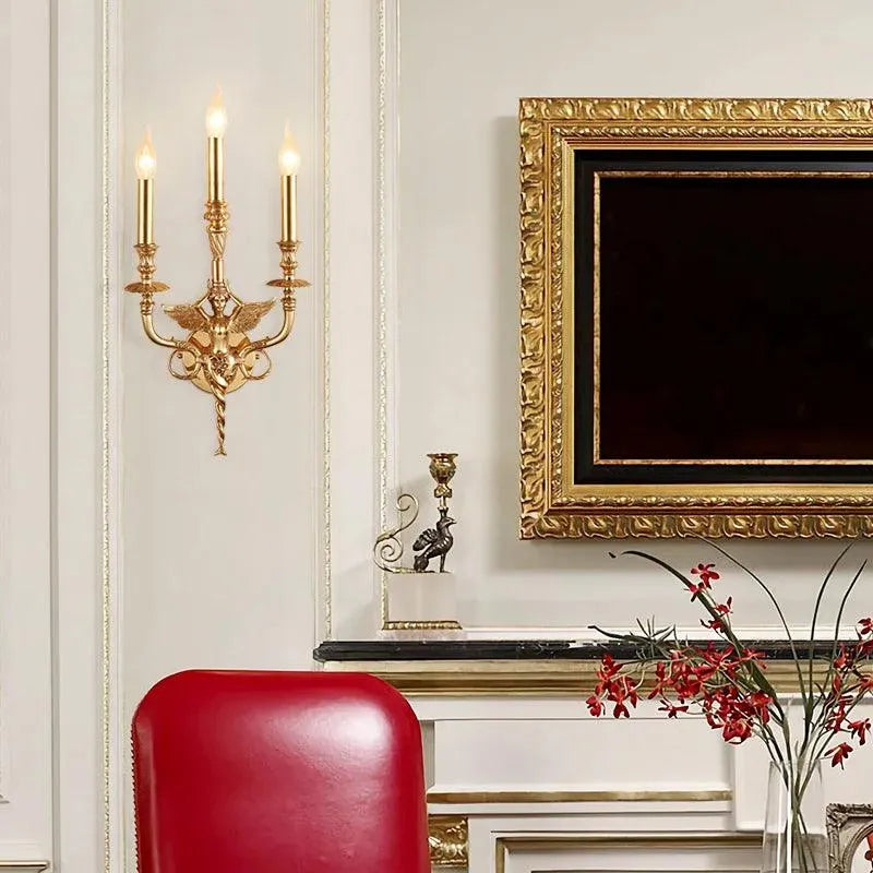 Majestic Bedside Wall Lamp Featuring French Vintage Angel Design for Villa and Apartment. - BH Home Store
