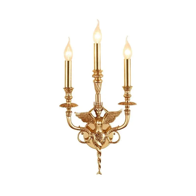 Majestic Bedside Wall Lamp Featuring French Vintage Angel Design for Villa and Apartment. - BH Home Store