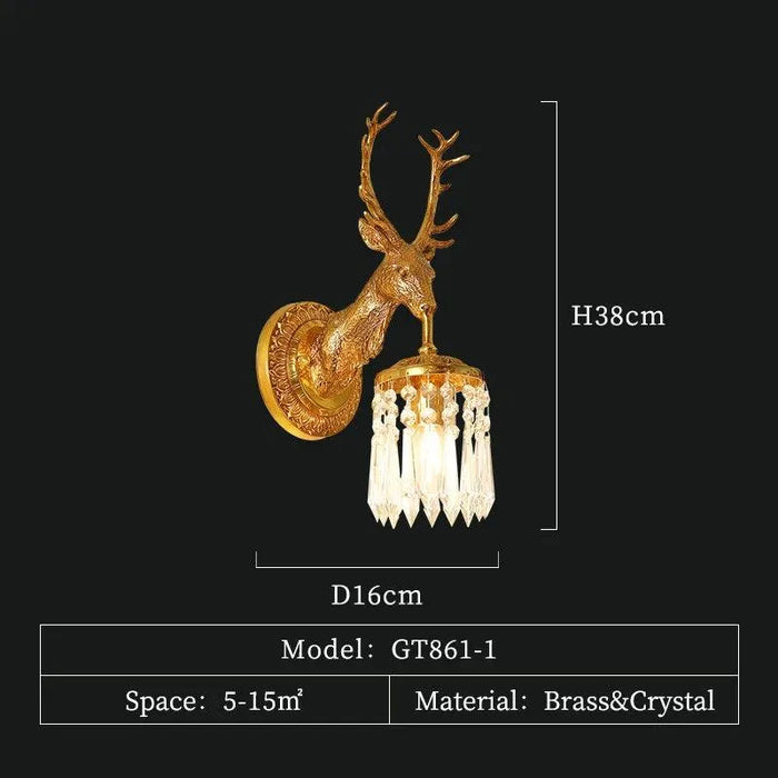 Majestic French All Copper Wall Lamp Illuminates Your Royal Abode. - W16 H38 E23cm