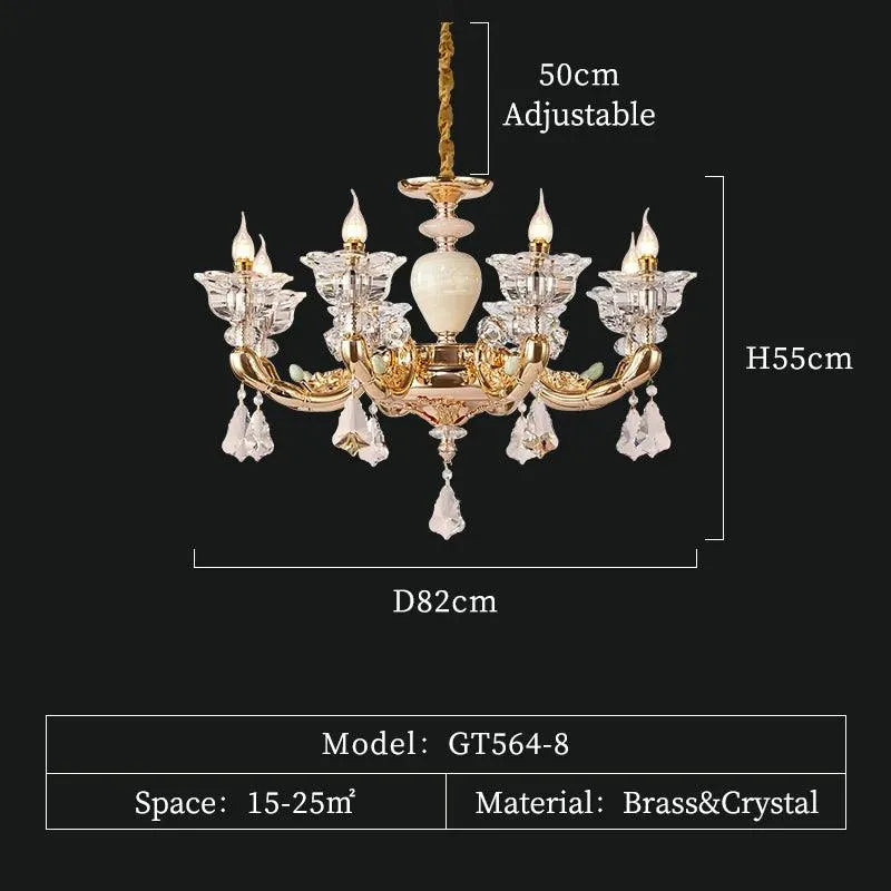 Majestic Copper Led Crystal Brass. - BH Home Store
