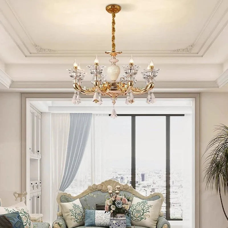 Majestic Copper Led Crystal Brass. - BH Home Store