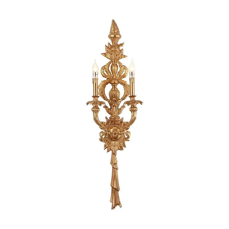 Majestic Royal Empire Brass LED Vanity Light, Classical Aged Copper Mirror Wall Decor. - BH Home Store