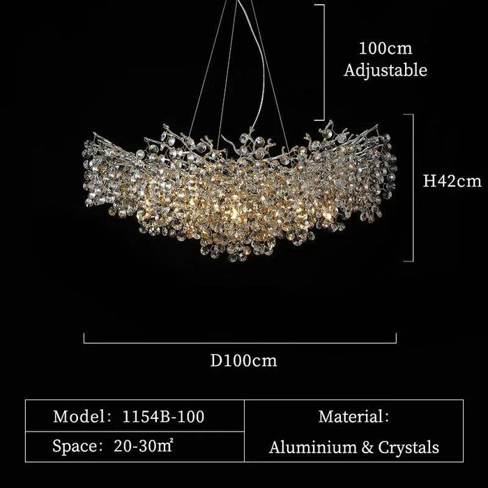 American Modern simple chandelier. - D100 H42cm / Golden