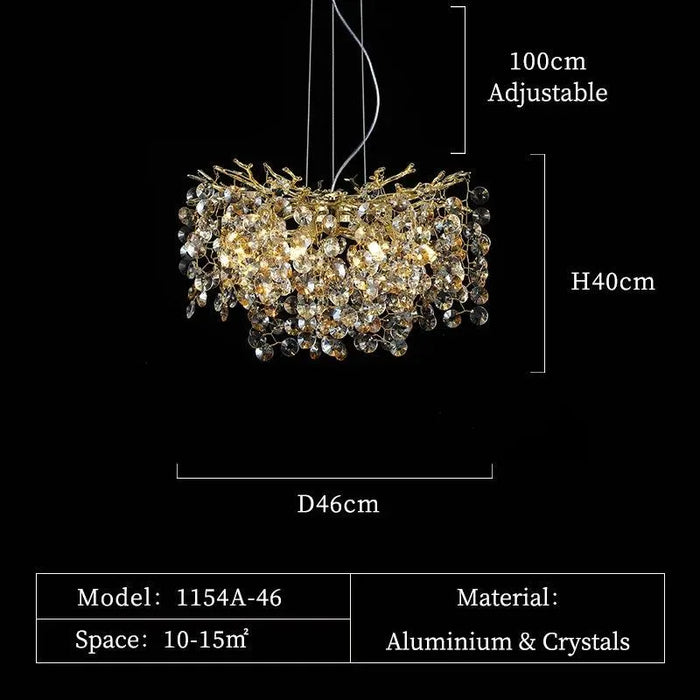 American Modern simple chandelier. - D46 H40cm / Golden