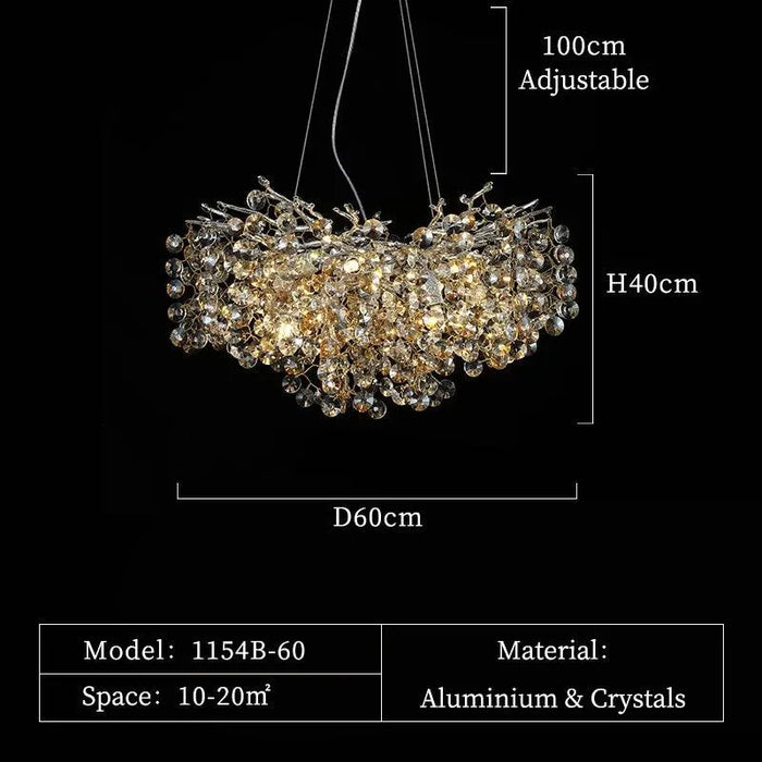 American Modern simple chandelier. - D60 H40cm / Golden