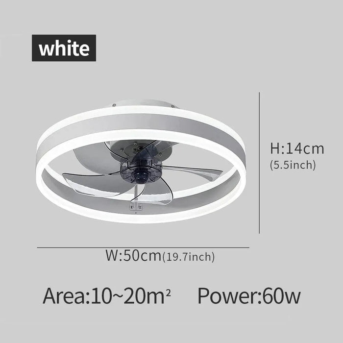 Modern Design Ceiling Fan. - White