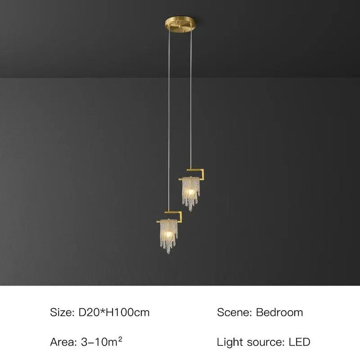 Gold Nordic Crystal  Pendan. - 106-2 / 3 Colors