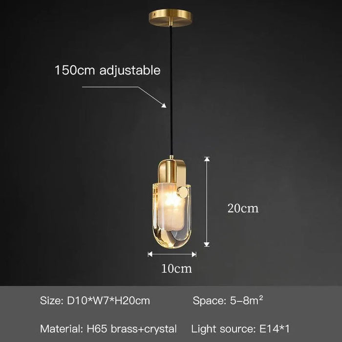 Gold Nordic Crystal  Pendan. - 102 / 3 Colors