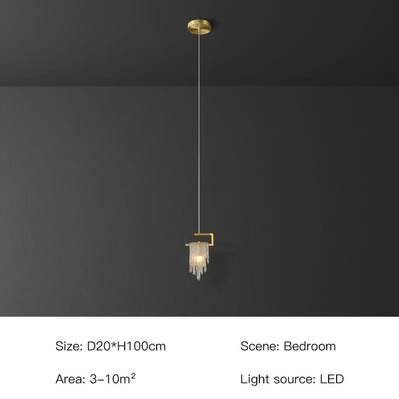 Gold Nordic Crystal Pendan. - BH Home Store