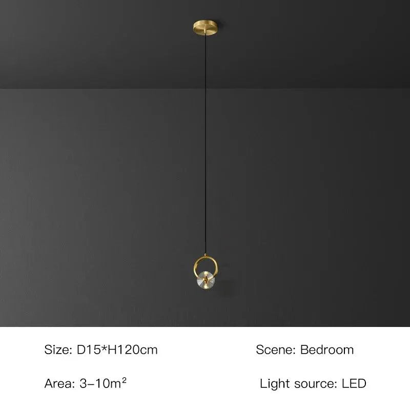 Gold Nordic Crystal Pendan. - BH Home Store