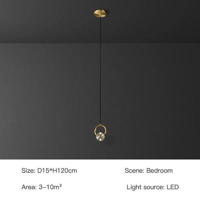 Gold Nordic Crystal  Pendan. - 108-1 / 3 Colors