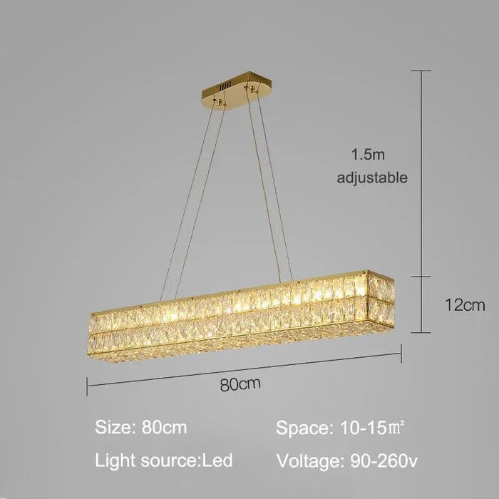 Modern luxury Crystal Chandelier. - L80cm / White light