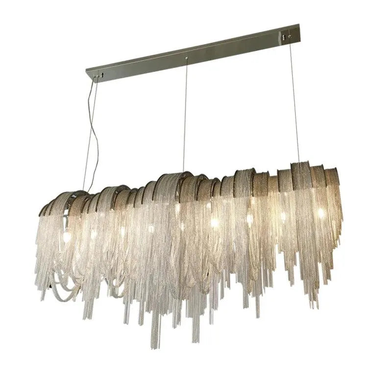 Modern Aluminum Tassel Chandelie. - BH Home Store
