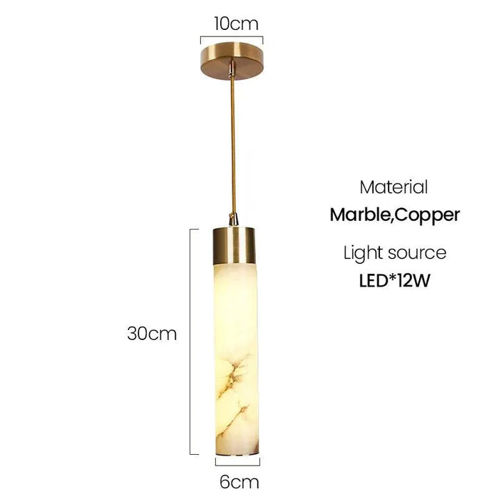 Nordic Marble LED Pendant. - D6cm / warm white