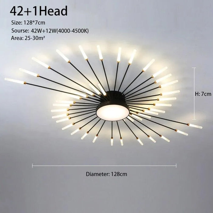 Nordic Fireworks Design Chandelier. - Black 42A