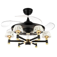 Nordic Luxury Crystal Ceiling Fan.