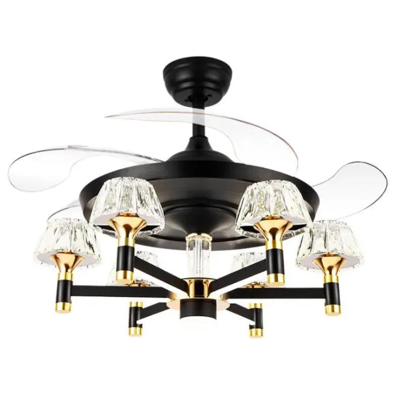 Nordic Luxury Crystal Ceiling Fan.