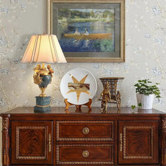 Luxury European Marble Brass Table Lamps.