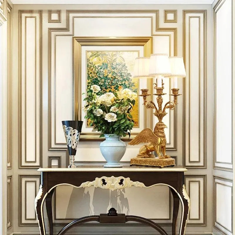 Opulent Antique Brass Griffin Table Lamp.