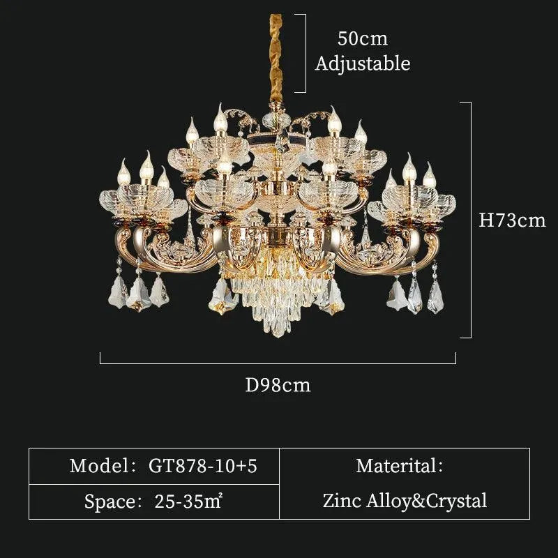 Opulent candle Crystal Chandelier. - BH Home Store