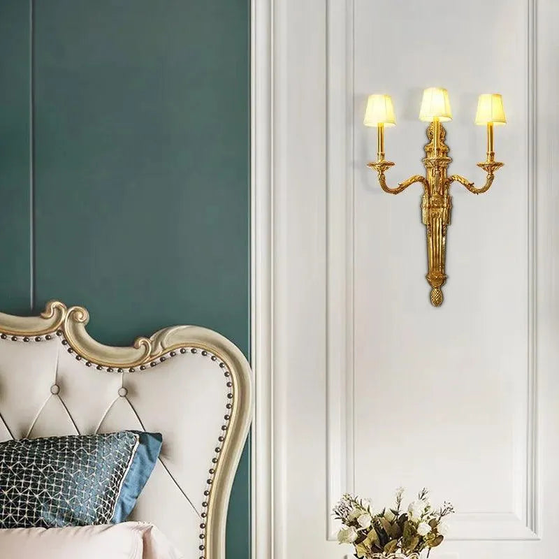 Opulent European Hotel Lobby and Villa Bedroom Wall Sconce in French Rococo Style - BH Home Store