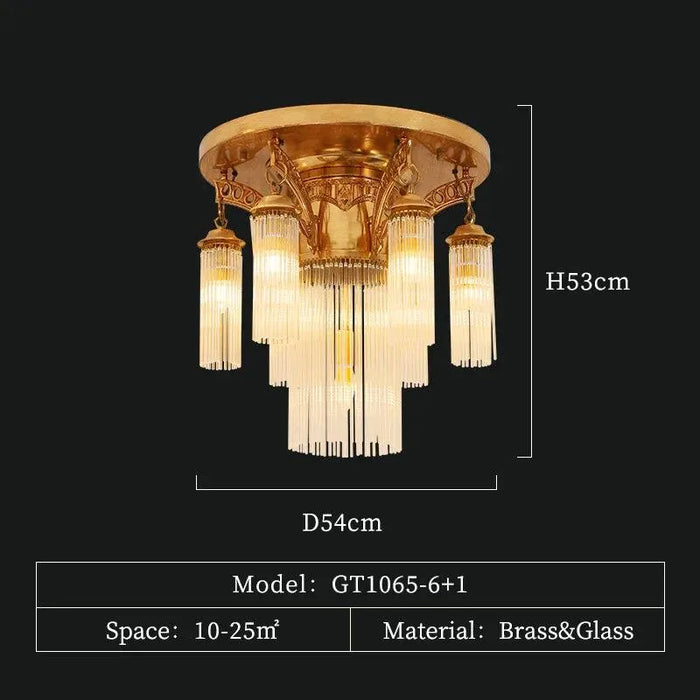 Opulent European Luxury Gold LED Light. - 7lights D54 H53cm