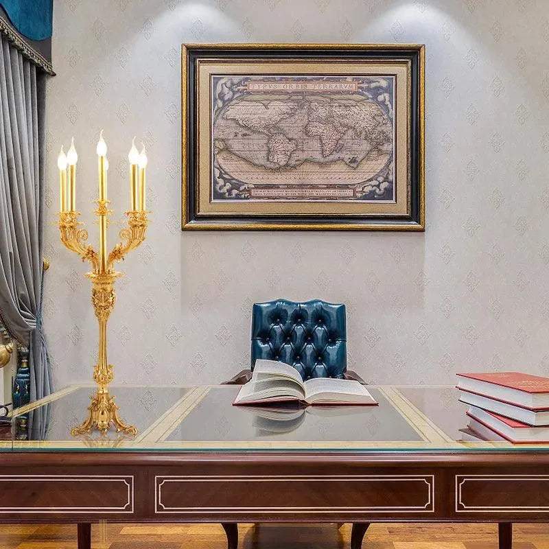 Opulent European Retro Bedroom Bedside Lamp, French Luxury, Full Copper Living Room Study Lighting. - BH Home Store