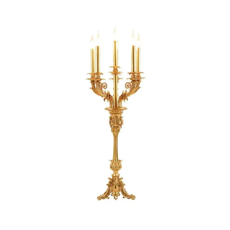 Opulent European Retro Bedroom Bedside Lamp, French Luxury, Full Copper Living Room Study Lighting. - BH Home Store