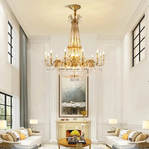 Opulent Copper Crystal Chandelier. - BH Home Store