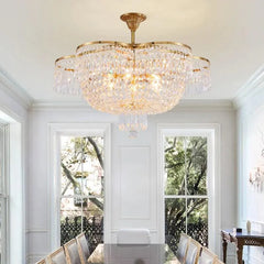Opulent Luxury Brass Lustre Pendant Light.