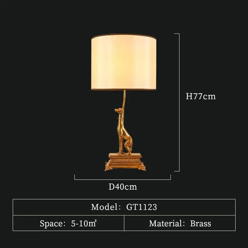 Opulent Villa-Style French Copper Table Lamp, Bedside Luxury with Unique Lost Wax Artistry. - BH Home Store