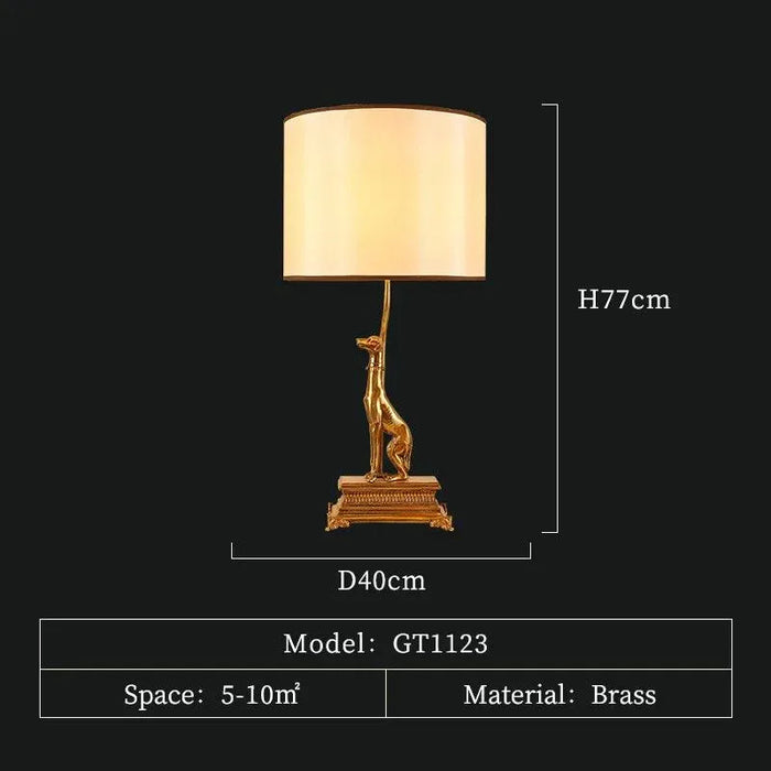 Opulent Style French Copper Table Lamp. - D40 H77cm