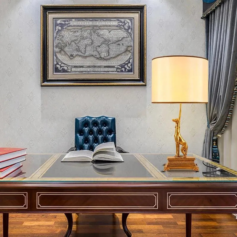 Opulent Villa-Style French Copper Table Lamp, Bedside Luxury with Unique Lost Wax Artistry. - BH Home Store