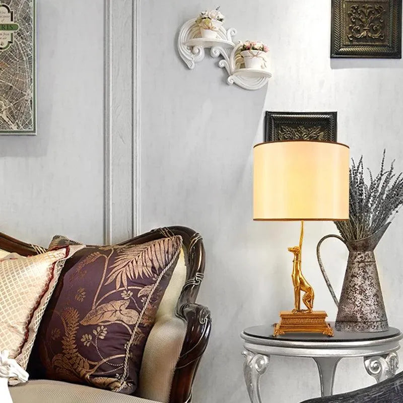 Opulent Villa-Style French Copper Table Lamp, Bedside Luxury with Unique Lost Wax Artistry. - BH Home Store