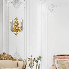Refined French Classical Luxury: Full Copper Candle Decorative Wall Lamp for Elegant Interiors.