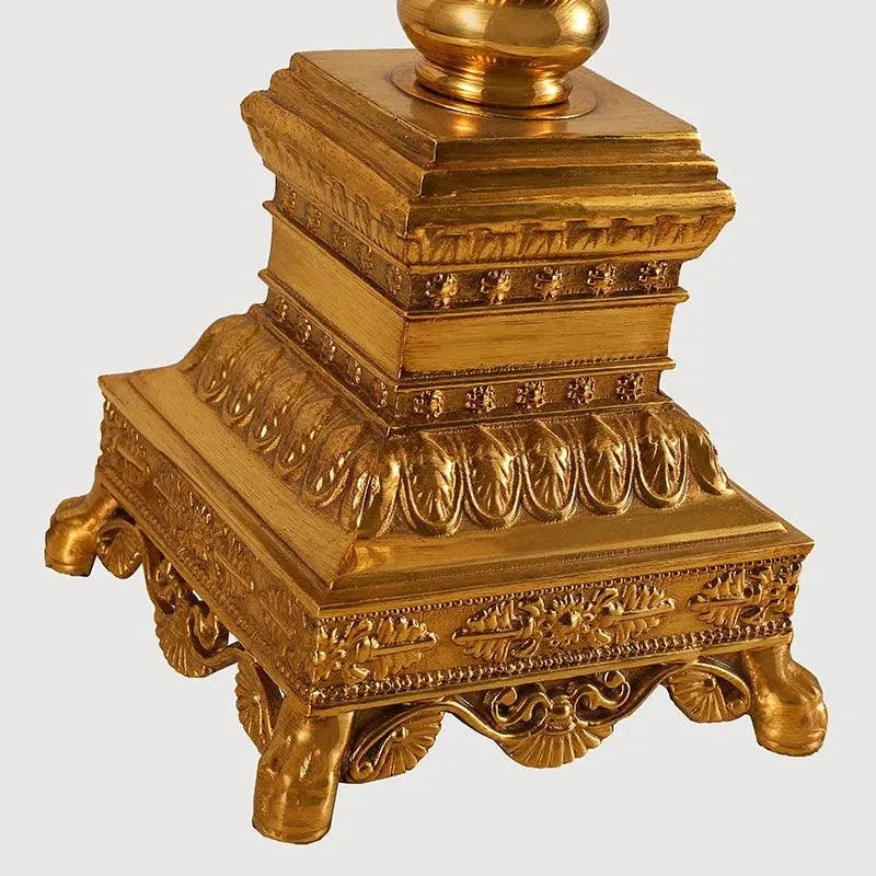 Regal Gold Brass European Table Lamp, Vintage Luxury, Elegant Bedside Lighting Solution. - BH Home Store