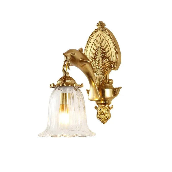 Regal Bedroom Lighting Solutions: Luxury H65 Copper Lamps for Bedside & Living Areas. - W32 H30 E22cm
